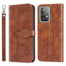 For Samsung Galaxy A53 5G Life of Tree Embossing Leather Phone Case(Brown)