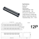 A4005 5 in 1 TB-1512 15A Double Row 12-position Fixed Power Screw Terminal
