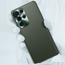 For Samsung Galaxy S22 5G Plain Skin Leather Phone Case(Black)
