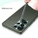 For Samsung Galaxy S22 Ultra 5G Plain Skin Leather Phone Case(Green)