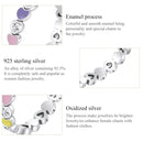 S925 Sterling Silver Rainbow Heart Zircon Women Ring, Size:6