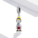 S925 Sterling Silver Bib Boy Pendant DIY Bracelet Necklace Accessories