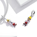 S925 Sterling Silver Bib Boy Pendant DIY Bracelet Necklace Accessories