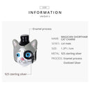 S925 Sterling Silver Magician Cat Beads DIY Bracelet Necklace Accessories