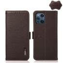 For OPPO Find X3 / X3 Pro KHAZNEH Side-Magnetic Litchi Genuine Leather RFID Case(Brown)