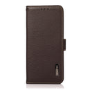 For OPPO Find X3 / X3 Pro KHAZNEH Side-Magnetic Litchi Genuine Leather RFID Case(Brown)