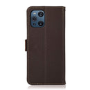 For OPPO Find X3 / X3 Pro KHAZNEH Side-Magnetic Litchi Genuine Leather RFID Case(Brown)