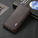 For OPPO Find X3 / X3 Pro KHAZNEH Side-Magnetic Litchi Genuine Leather RFID Case(Brown)