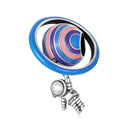 S925 Sterling Silver Planet Astronaut Beads DIY Bracelet Necklace Accessories