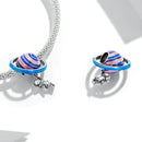 S925 Sterling Silver Planet Astronaut Beads DIY Bracelet Necklace Accessories