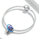 S925 Sterling Silver Planet Astronaut Beads DIY Bracelet Necklace Accessories