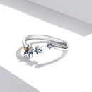 S925 Sterling Silver Star Women Open Ring