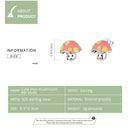 S925 Sterling Silver Cute Little Mushrooms Ear Stud Women Earrings