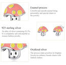 S925 Sterling Silver Cute Little Mushrooms Ear Stud Women Earrings