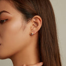 S925 Sterling Silver Cute Little Mushrooms Ear Stud Women Earrings