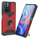 For Xiaomi Redmi Note 11 5G China / Poco M4 Pro 5G Sliding Camera Cover Design PC + TPU Shockproof Phone Case(Red)