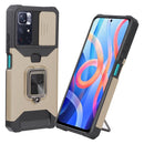 For Xiaomi Redmi Note 11 5G China / Poco M4 Pro 5G Sliding Camera Cover Design PC + TPU Shockproof Phone Case(Gold)