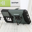 For Xiaomi Redmi Note 11 5G China / Poco M4 Pro 5G Sliding Camera Cover Design PC + TPU Shockproof Phone Case(Dark Green)