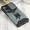 For Xiaomi Redmi Note 11 Pro 5G / 4G International Version Sliding Camera Cover Design PC + TPU Shockproof Phone Case(Dark Green)