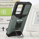 For Xiaomi Redmi Note 11 Pro 5G / 4G International Version Sliding Camera Cover Design PC + TPU Shockproof Phone Case(Dark Green)