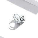 S925 Sterling Silver Koala Ear Bone Clamp Women Earrings