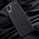 Plain Skin Leather Case For iPhone 13(Black)