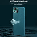 Plain Skin Leather Case For iPhone 13(Cyan)