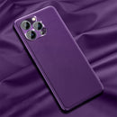 Plain Skin Leather Case For iPhone 13 Pro(Purple)