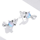 S925 Sterling Silver Smart Goldfish Ear Stud Women Earrings