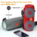 T&G TG322 40W Waterproof Portable LED Bluetooth Speaker(Army Green)