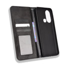 For Infinix Hot 11s Magnetic Buckle Retro Texture Leather Case(Black)
