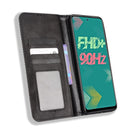 For Infinix Hot 11s Magnetic Buckle Retro Texture Leather Case(Black)