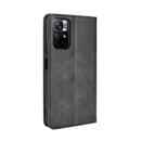 For Xiaomi Redmi Note 11 / Poco M4 Pro Magnetic Buckle Retro Texture Leather Case(Black)