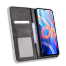 For Xiaomi Redmi Note 11 / Poco M4 Pro Magnetic Buckle Retro Texture Leather Case(Black)