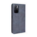 For Xiaomi Redmi Note 11 / Poco M4 Pro Magnetic Buckle Retro Texture Leather Case(Blue)