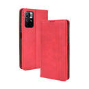 For Xiaomi Redmi Note 11 / Poco M4 Pro Magnetic Buckle Retro Texture Leather Case(Red)