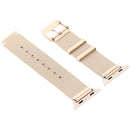 For Apple Watch Series 7 45mm / 6 & SE & 5 & 4 44mm / 3 & 2 & 1 42mm Milanese Stainless Steel Double Buckle Watch Band(Retro Gold)
