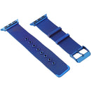For Apple Watch Series 7 45mm / 6 & SE & 5 & 4 44mm / 3 & 2 & 1 42mm Milanese Stainless Steel Double Buckle Watch Band(Blue)