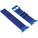 For Apple Watch Series 7 45mm / 6 & SE & 5 & 4 44mm / 3 & 2 & 1 42mm Milanese Stainless Steel Double Buckle Watch Band(Blue)