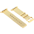 For Apple Watch Series 7 45mm / 6 & SE & 5 & 4 44mm / 3 & 2 & 1 42mm Milanese Stainless Steel Double Buckle Watch Band(Gold)