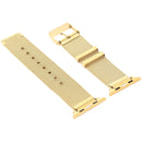 For Apple Watch Series 7 45mm / 6 & SE & 5 & 4 44mm / 3 & 2 & 1 42mm Milanese Stainless Steel Double Buckle Watch Band(Gold)