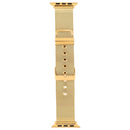 For Apple Watch Series 7 45mm / 6 & SE & 5 & 4 44mm / 3 & 2 & 1 42mm Milanese Stainless Steel Double Buckle Watch Band(Gold)