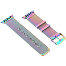 For Apple Watch Series 7 45mm / 6 & SE & 5 & 4 44mm / 3 & 2 & 1 42mm Milanese Stainless Steel Double Buckle Watch Band(Colorful)