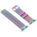 For Apple Watch Series 7 45mm / 6 & SE & 5 & 4 44mm / 3 & 2 & 1 42mm Milanese Stainless Steel Double Buckle Watch Band(Colorful)