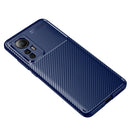 For Xiaomi 12 5G Carbon Fiber Texture Shockproof TPU Phone Case(Blue)