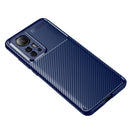 For Xiaomi 12 Pro 5G Carbon Fiber Texture Shockproof TPU Phone Case(Blue)