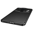 For Xiaomi Mi 12S Ultra 5G Carbon Fiber Texture Shockproof TPU Phone Case(Black)