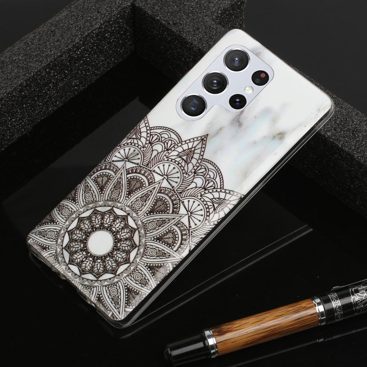 For Samsung Galaxy S22 Ultra 5G Marble Pattern Soft TPU Phone Case(Mandala)