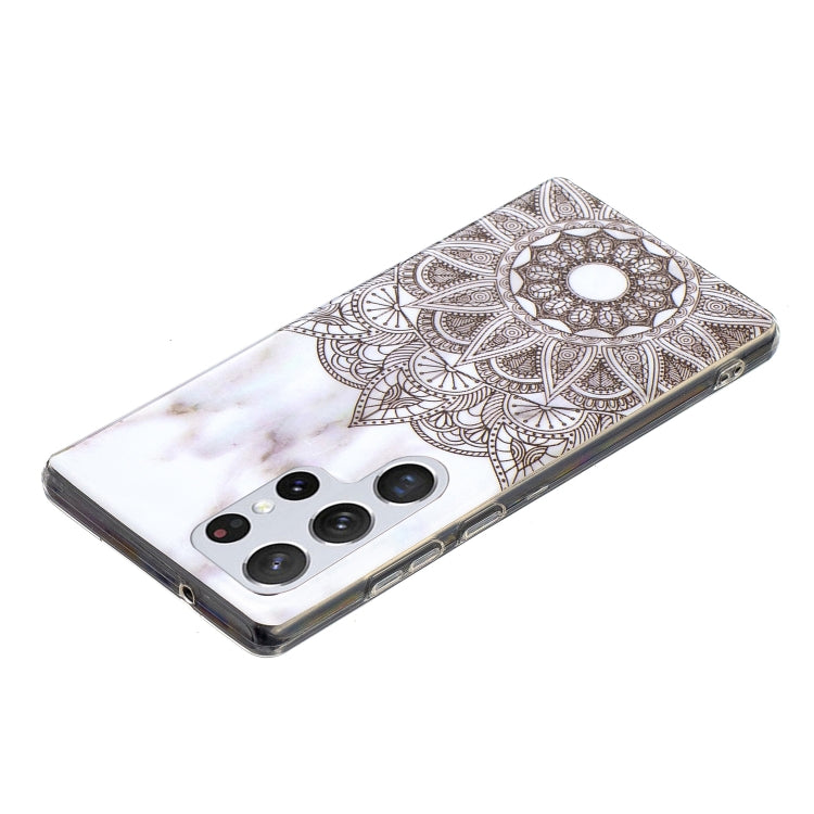 For Samsung Galaxy S22 Ultra 5G Marble Pattern Soft TPU Phone Case(Mandala)