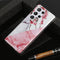 For Samsung Galaxy S22 Ultra 5G Marble Pattern Soft TPU Phone Case(Plum Blossom)